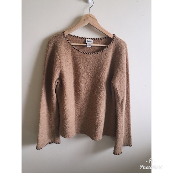 Neiman Marcus Sweaters - NEIMAN MARCUS BROWN SWEATER WOOL SIZE XL